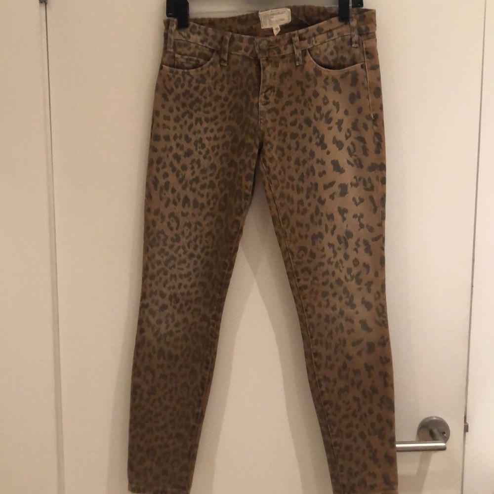 Current Elliott leopard print jeans